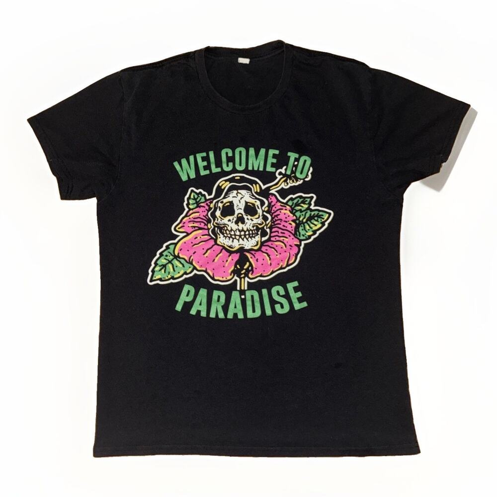 Vintage Green Day Welcome To Paradise T-Shirt Black Large 21x27 Paper Thin